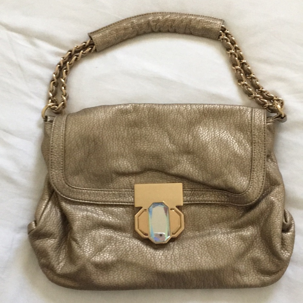 Deux Lux gold handbag